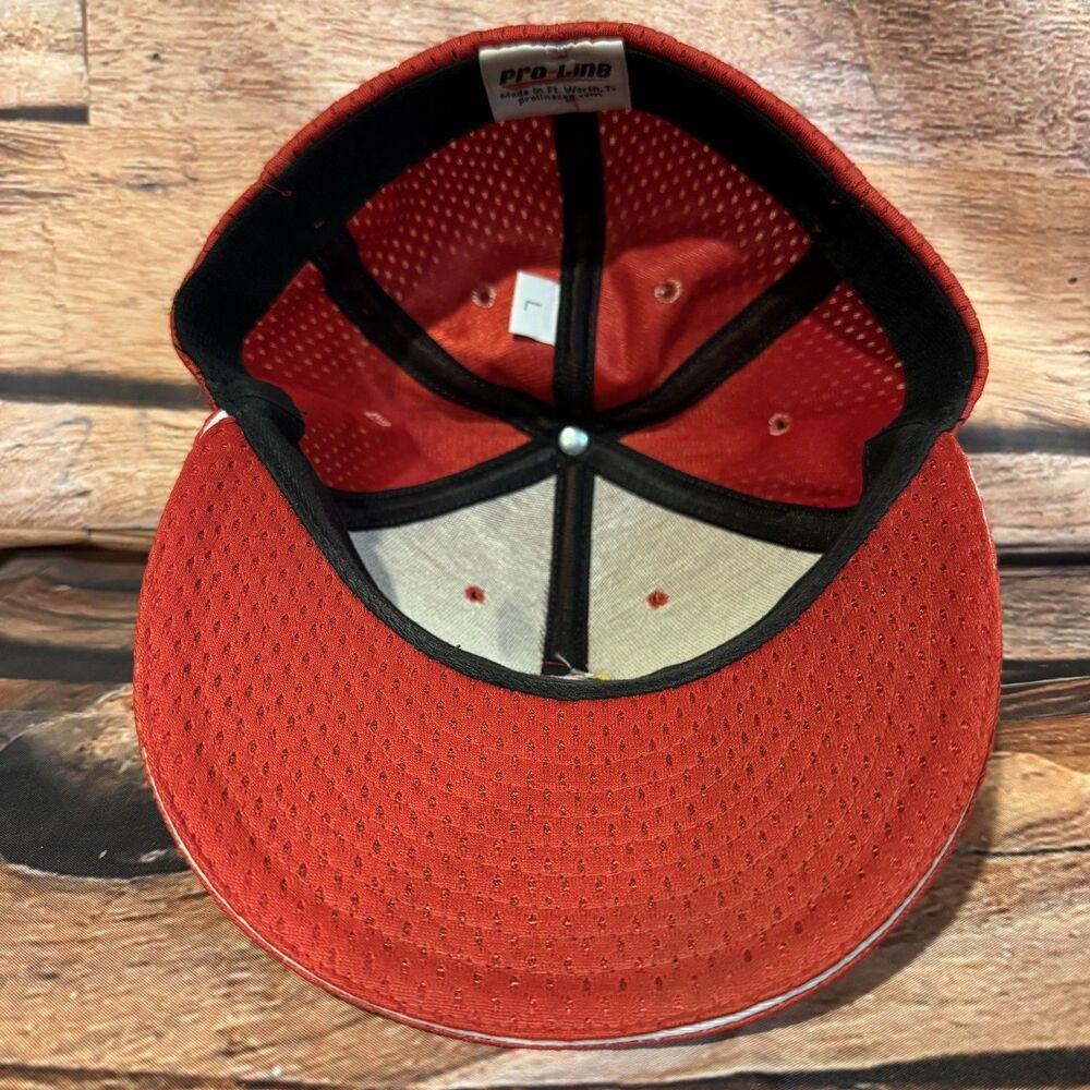 Vintage Pro Line St Louis Cardinals Hat MLB Red Baseball Cap Size Large Bat Logo - Picture 6 of 8